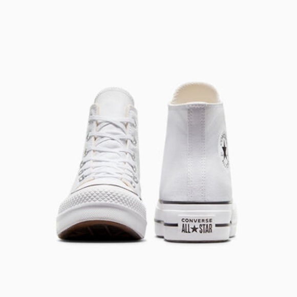 Chuck Taylor All Star Lift Platform WOMEN'S HIGH TOP SHOE White/Black/White 6.5 - Picture 9 of 15